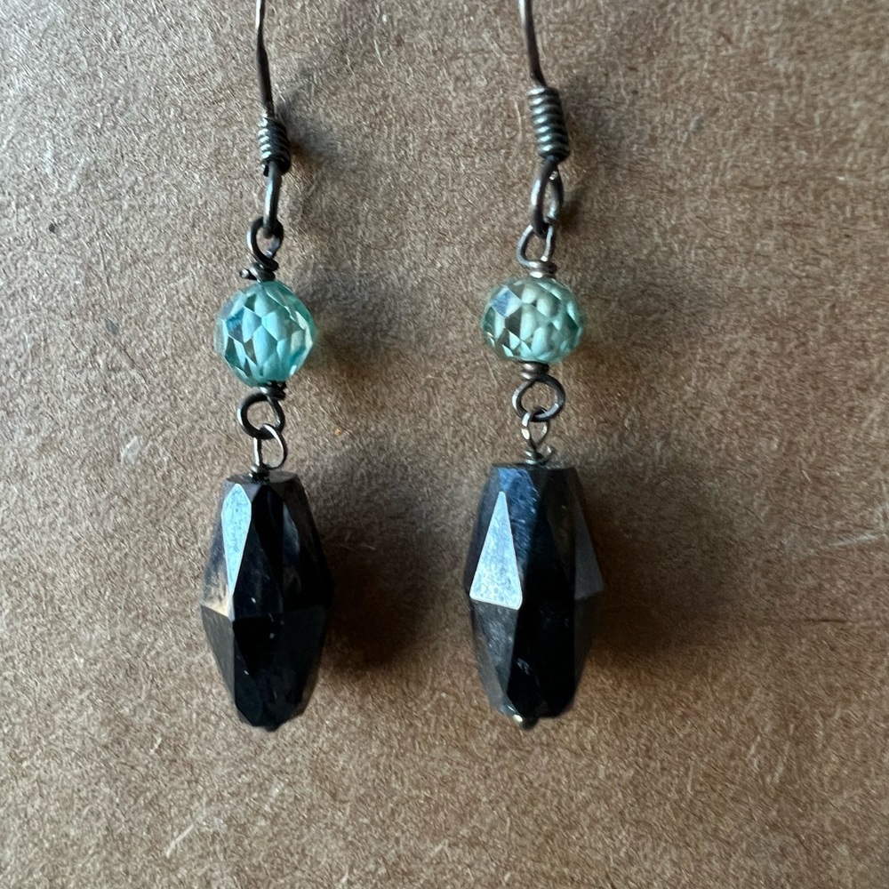 Black diamond earrings